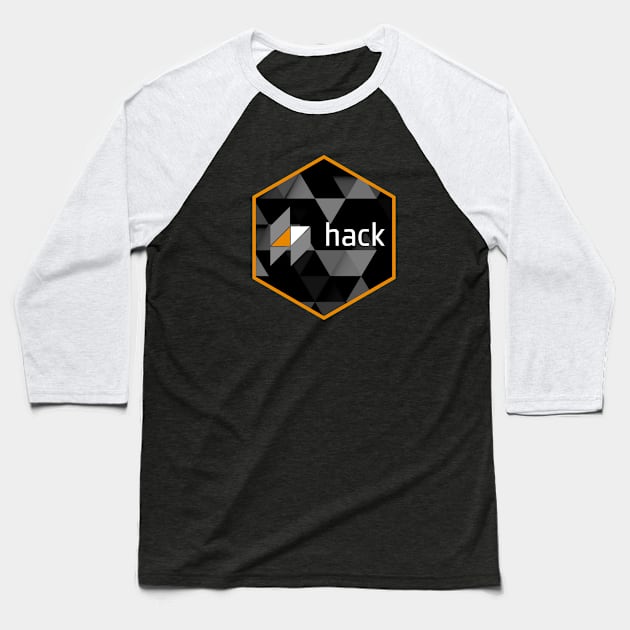 hack hexagonal Baseball T-Shirt by yourgeekside